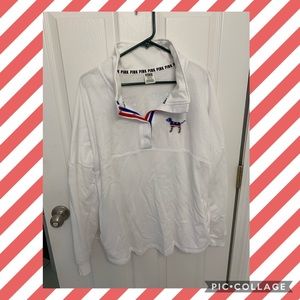 VS PINK Red White & Blue Sequin Sweatshirt